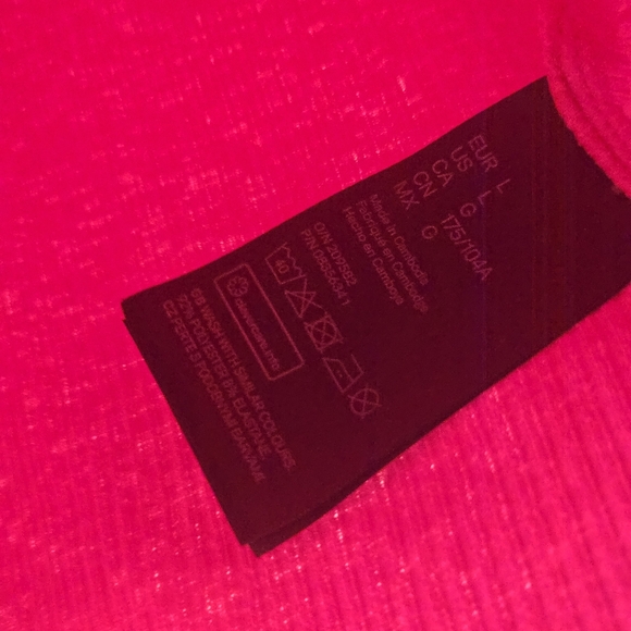 Divided H&M Hot Pink Long Sleeve Twist Front Blouse Shirt Crop Top. Large Womens - Picture 3 of 5